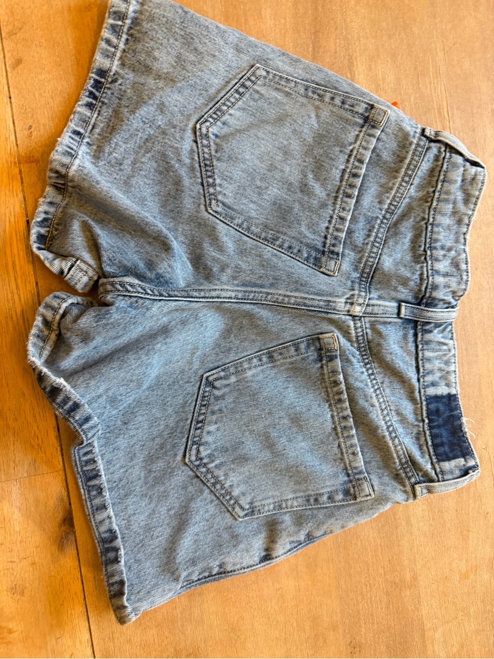 Hollister Light Gray High-Rise Denim Shorts